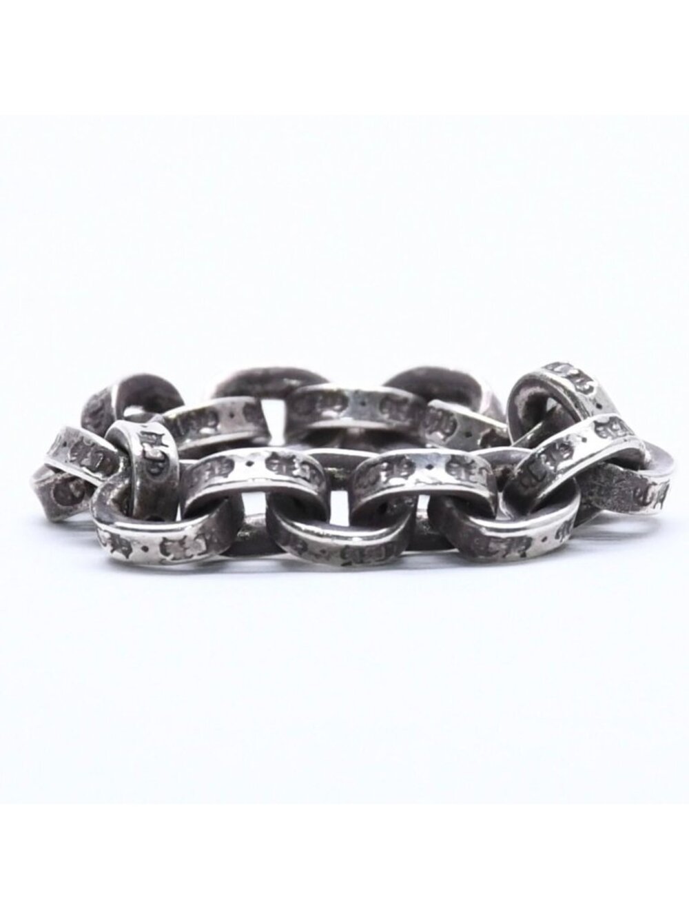 Chrome Hearts Paper Chain Ring 925 Sterling Silver - Gem